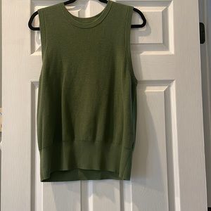 J. Crew green sleeveless sweater